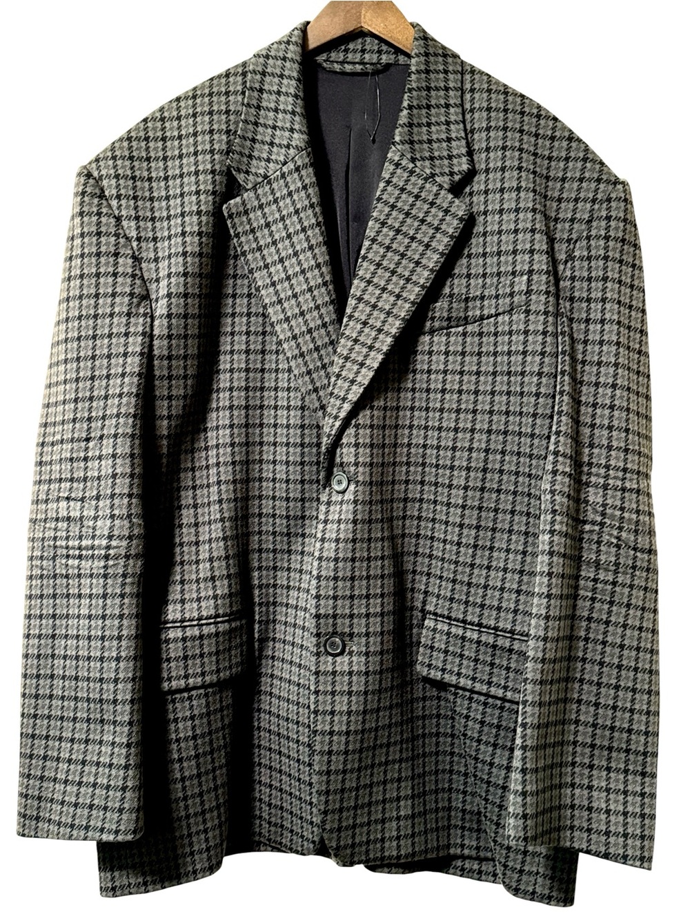 Balenciaga Unisex Houndstooth Oversized Tailored Blazer Jacket Size 2
